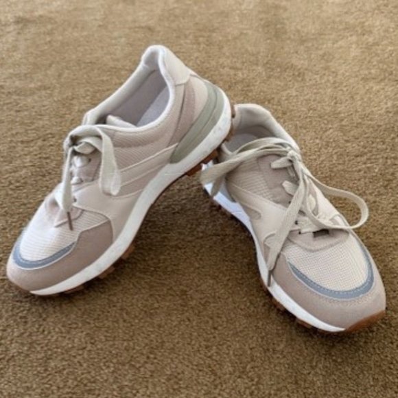 Rachel Zoe Neutral Beige Taupe Sneaker Show Worn Once Size 6.5 Fashion - Picture 1 of 7